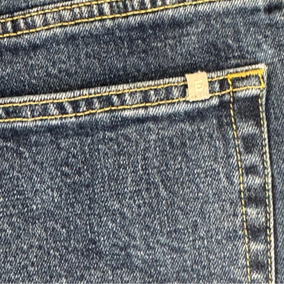 EVERLANE Women's 27 The Way High Denim Short Dark Wash Raw Hem Stretch Cotton - Picture 9 of 13
